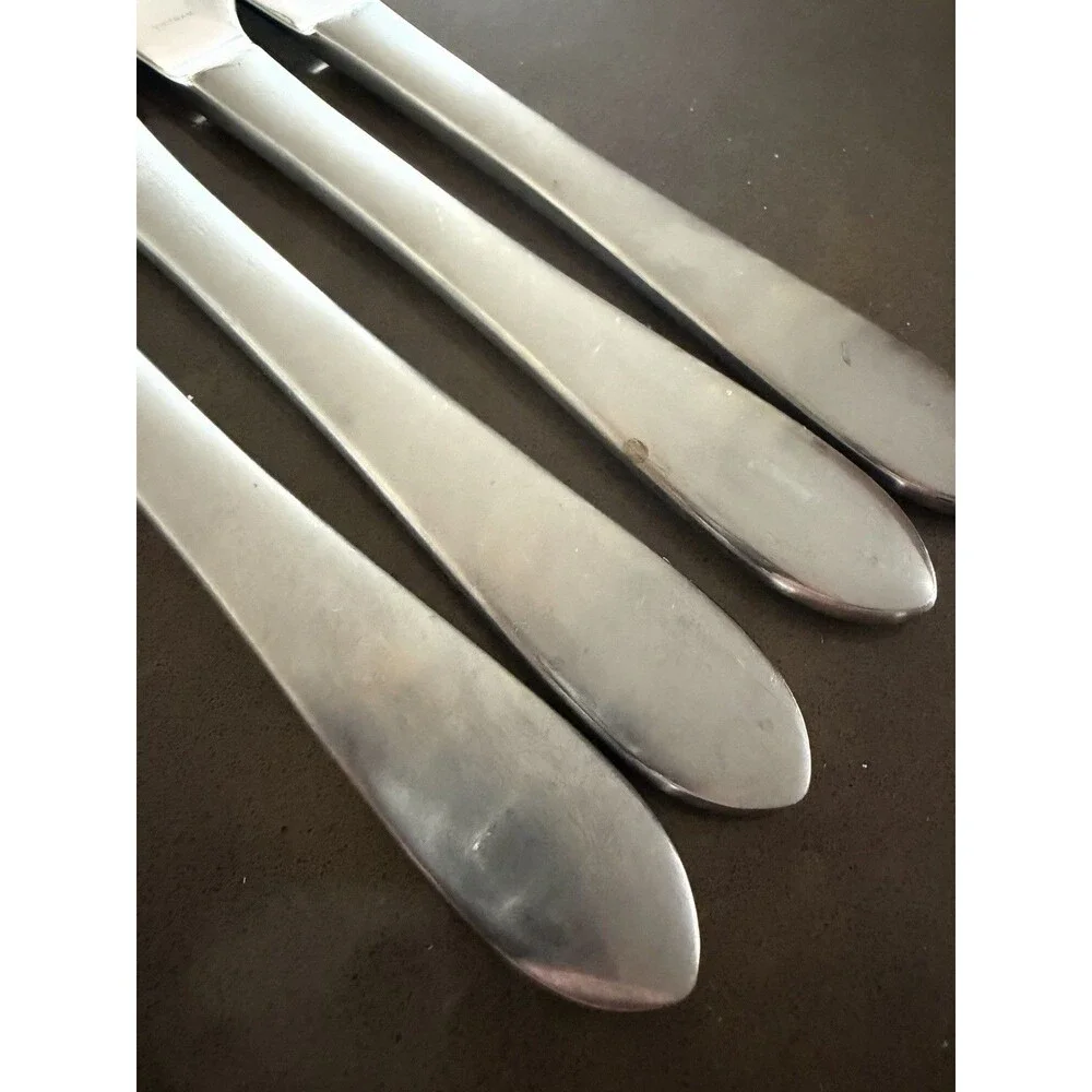 4 Robert Welch Meridian Satin 18/10 Stainless Steel Dinner Knives 10” In Length